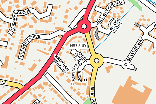 NR7 8UD map - OS OpenMap – Local (Ordnance Survey)