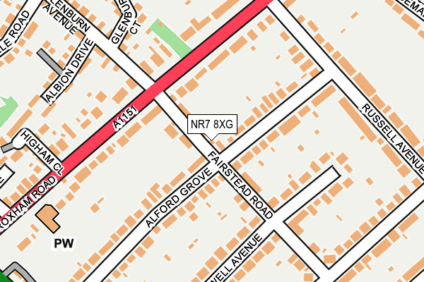 NR7 8XG map - OS OpenMap – Local (Ordnance Survey)