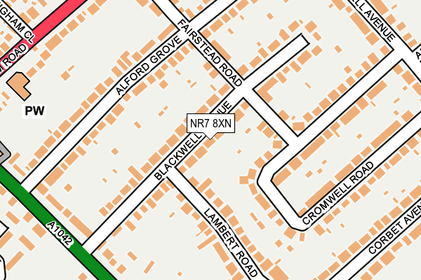 NR7 8XN map - OS OpenMap – Local (Ordnance Survey)
