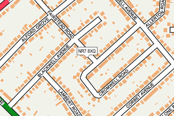 NR7 8XQ map - OS OpenMap – Local (Ordnance Survey)