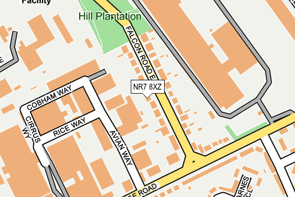 NR7 8XZ map - OS OpenMap – Local (Ordnance Survey)