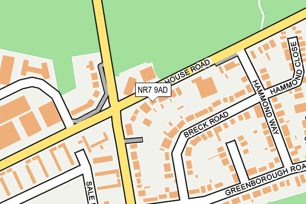 NR7 9AD map - OS OpenMap – Local (Ordnance Survey)