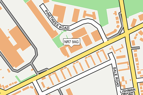 NR7 9AG map - OS OpenMap – Local (Ordnance Survey)