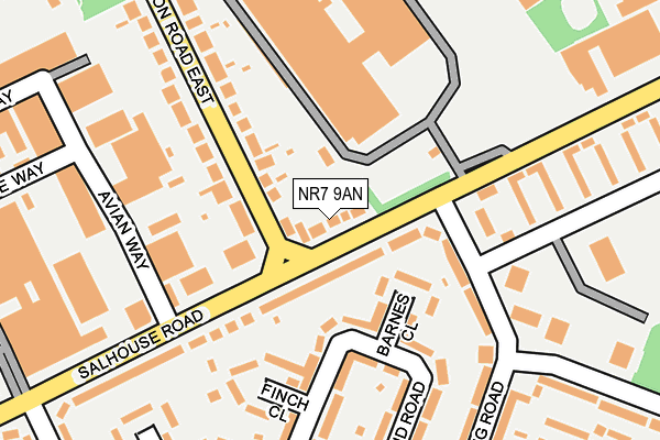 NR7 9AN map - OS OpenMap – Local (Ordnance Survey)