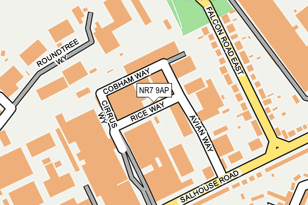 NR7 9AP map - OS OpenMap – Local (Ordnance Survey)