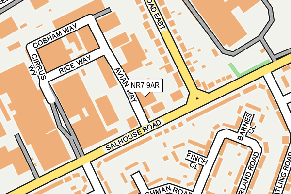 NR7 9AR map - OS OpenMap – Local (Ordnance Survey)