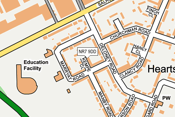 NR7 9DD map - OS OpenMap – Local (Ordnance Survey)