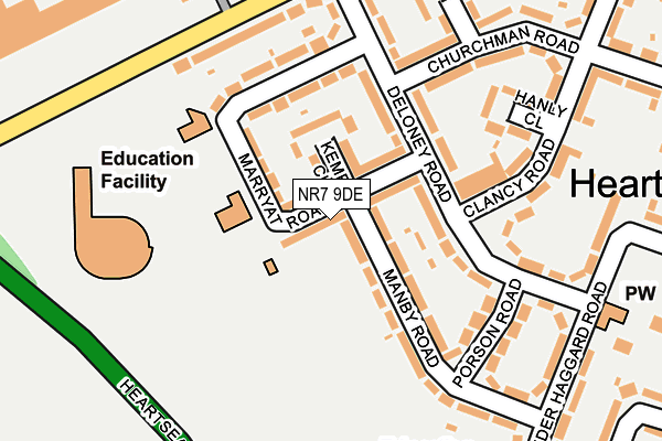 NR7 9DE map - OS OpenMap – Local (Ordnance Survey)