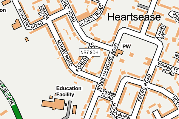 NR7 9DH map - OS OpenMap – Local (Ordnance Survey)
