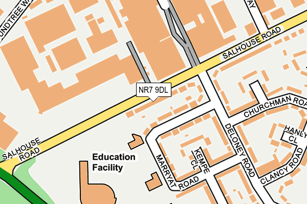 NR7 9DL map - OS OpenMap – Local (Ordnance Survey)
