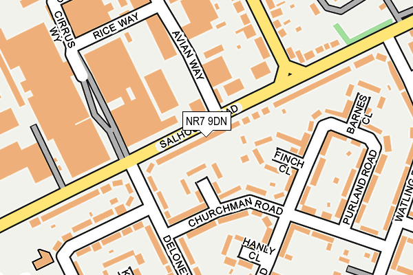 NR7 9DN map - OS OpenMap – Local (Ordnance Survey)