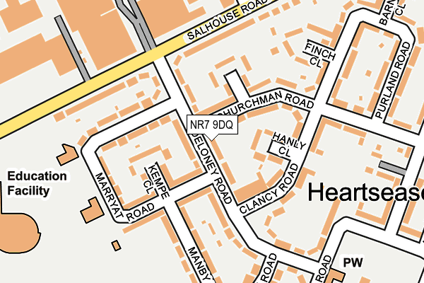 NR7 9DQ map - OS OpenMap – Local (Ordnance Survey)