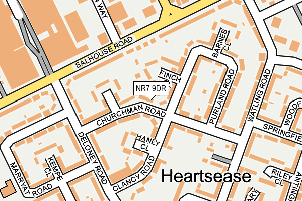 NR7 9DR map - OS OpenMap – Local (Ordnance Survey)