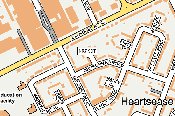 NR7 9DT map - OS OpenMap – Local (Ordnance Survey)