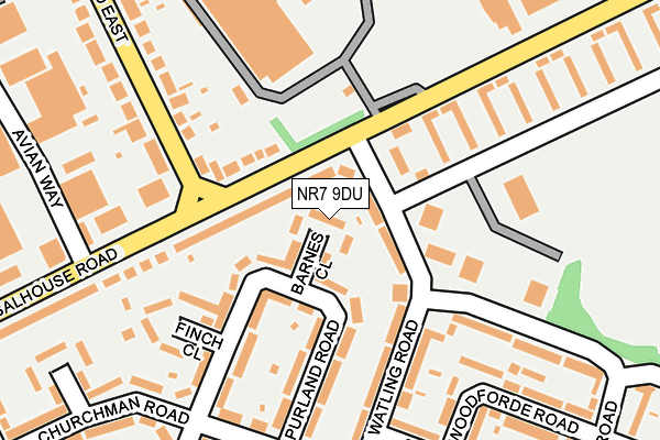 NR7 9DU map - OS OpenMap – Local (Ordnance Survey)