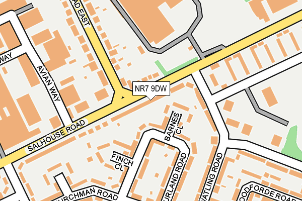 NR7 9DW map - OS OpenMap – Local (Ordnance Survey)