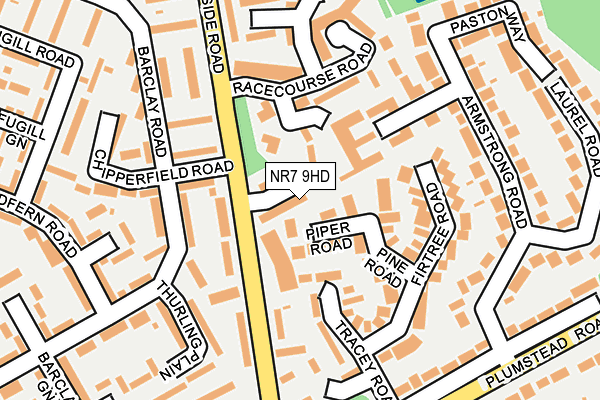 NR7 9HD map - OS OpenMap – Local (Ordnance Survey)