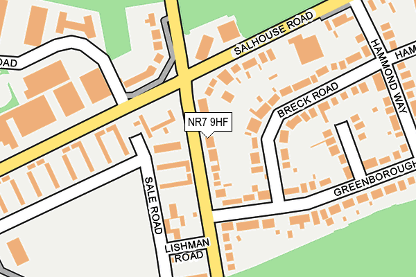 NR7 9HF map - OS OpenMap – Local (Ordnance Survey)