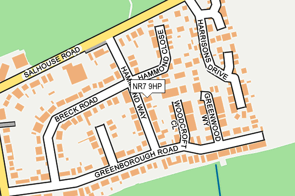 NR7 9HP map - OS OpenMap – Local (Ordnance Survey)