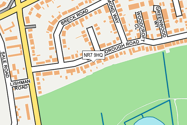 NR7 9HQ map - OS OpenMap – Local (Ordnance Survey)