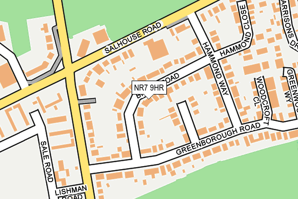 NR7 9HR map - OS OpenMap – Local (Ordnance Survey)