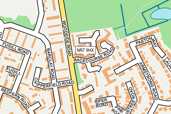 NR7 9HX map - OS OpenMap – Local (Ordnance Survey)