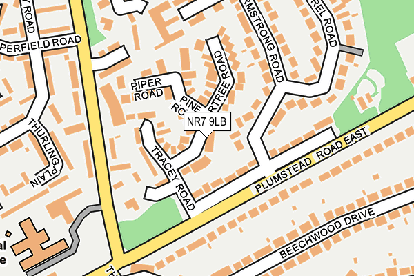NR7 9LB map - OS OpenMap – Local (Ordnance Survey)