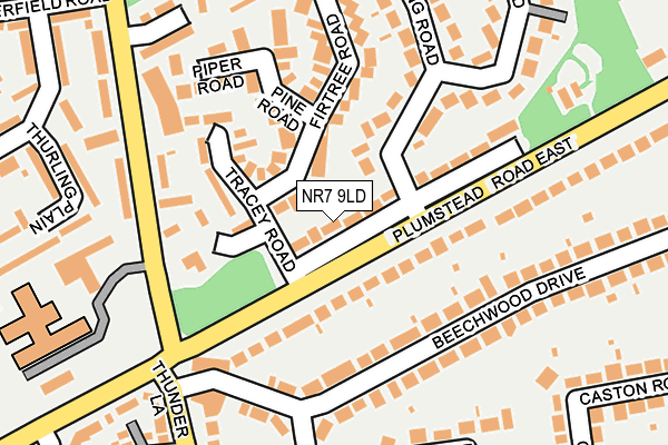 NR7 9LD map - OS OpenMap – Local (Ordnance Survey)