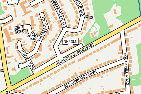 NR7 9LN map - OS OpenMap – Local (Ordnance Survey)