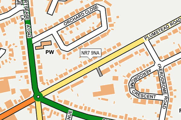NR7 9NA map - OS OpenMap – Local (Ordnance Survey)