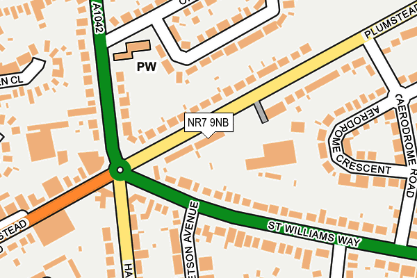 NR7 9NB map - OS OpenMap – Local (Ordnance Survey)