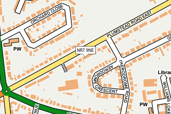 NR7 9NE map - OS OpenMap – Local (Ordnance Survey)