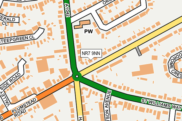 NR7 9NN map - OS OpenMap – Local (Ordnance Survey)