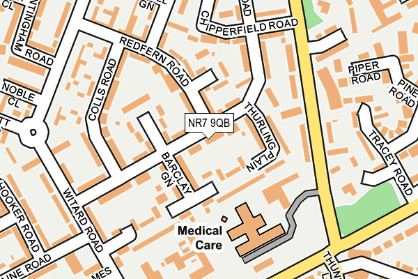 NR7 9QB map - OS OpenMap – Local (Ordnance Survey)