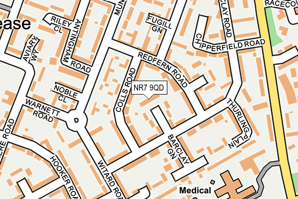 NR7 9QD map - OS OpenMap – Local (Ordnance Survey)