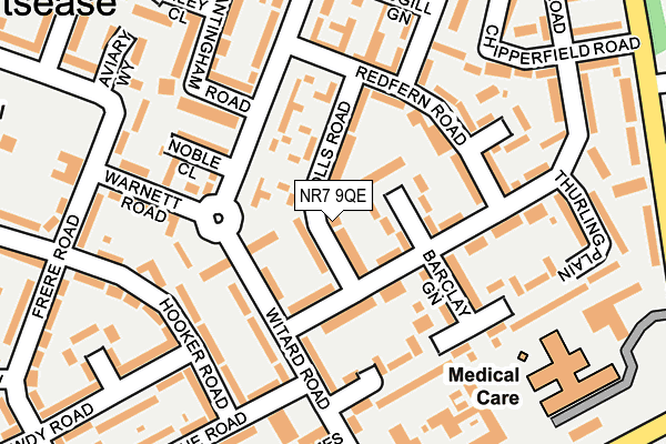 NR7 9QE map - OS OpenMap – Local (Ordnance Survey)
