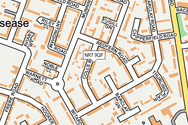 NR7 9QF map - OS OpenMap – Local (Ordnance Survey)