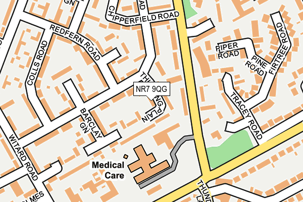 NR7 9QG map - OS OpenMap – Local (Ordnance Survey)