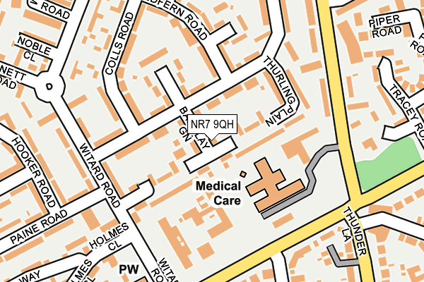 NR7 9QH map - OS OpenMap – Local (Ordnance Survey)