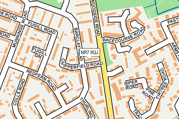 NR7 9QJ map - OS OpenMap – Local (Ordnance Survey)