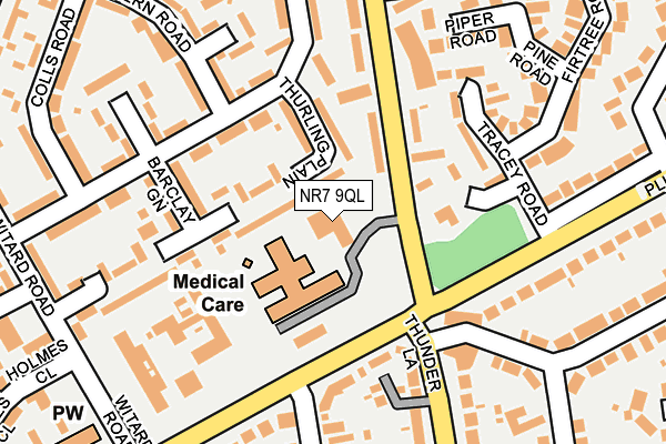 NR7 9QL map - OS OpenMap – Local (Ordnance Survey)