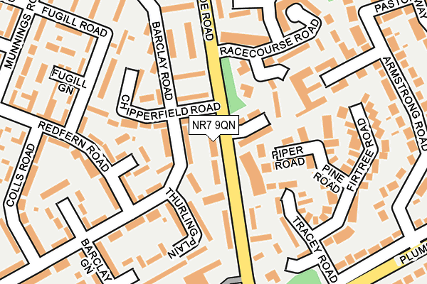 NR7 9QN map - OS OpenMap – Local (Ordnance Survey)