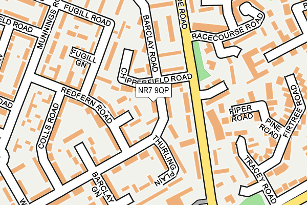 NR7 9QP map - OS OpenMap – Local (Ordnance Survey)