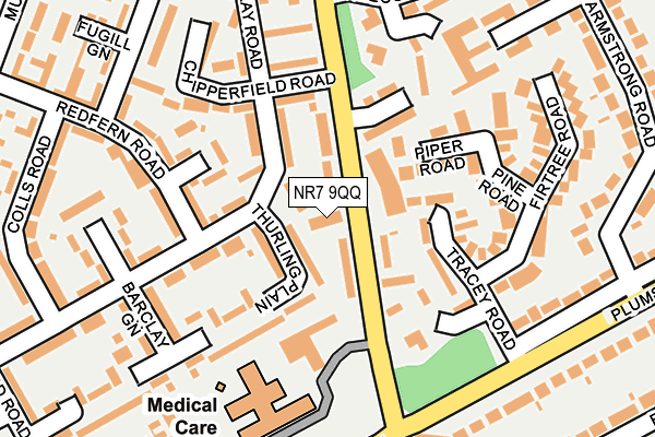 NR7 9QQ map - OS OpenMap – Local (Ordnance Survey)