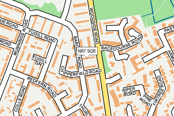 NR7 9QR map - OS OpenMap – Local (Ordnance Survey)