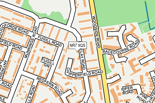 NR7 9QS map - OS OpenMap – Local (Ordnance Survey)