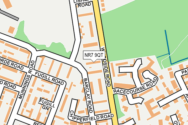 NR7 9QT map - OS OpenMap – Local (Ordnance Survey)