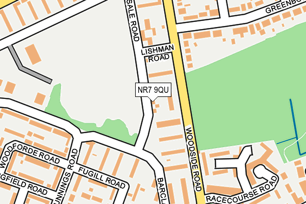NR7 9QU map - OS OpenMap – Local (Ordnance Survey)