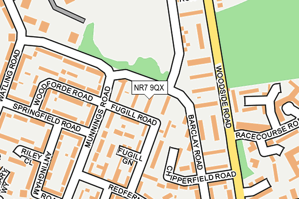 NR7 9QX map - OS OpenMap – Local (Ordnance Survey)