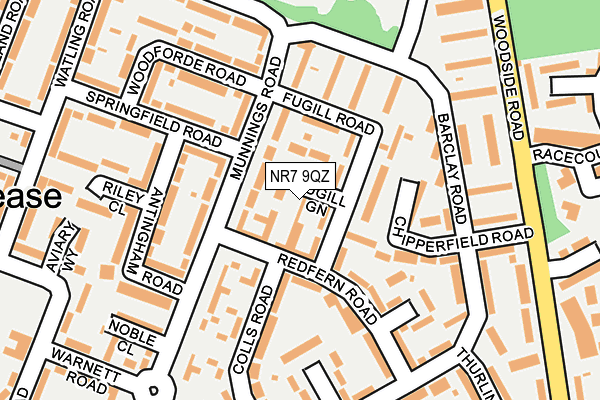 NR7 9QZ map - OS OpenMap – Local (Ordnance Survey)